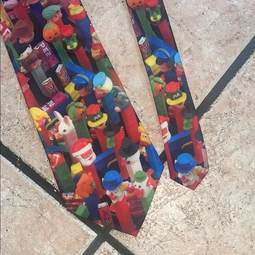 PEZ necktie Ralph Marlin Red Cartoon Tie Accessories